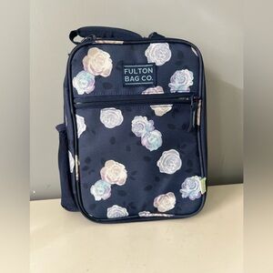 Navy Floral Lunch Tote